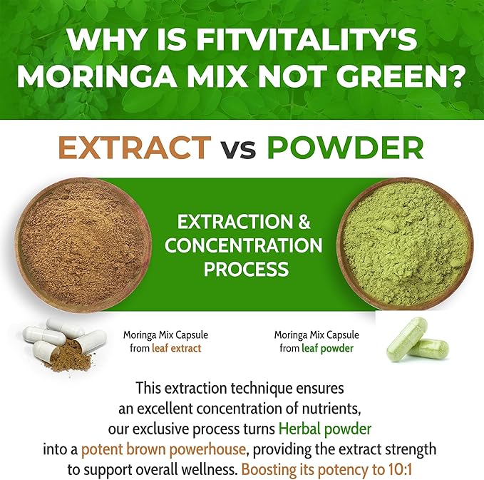 150 Veggie Moringa Premium Capsules –Moringa Leaf, Ginkgo Biloba Leaf, Turmeric Extract, Ashwagandha & Tulsi Holy Basil – 100% Natural Herbal Blend.