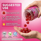 Clean Nutra Feminine Balance Gummies for Women Pineapple VaginalProbiotics pH Balance Cranberry D Mannose Supplement Inositol Black Cohosh Evening Primrose Garlic Vitex GLA Prebiotics Folate 60ct