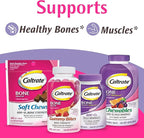 Caltrate Gummy Bites 500 mg Calcium and Vitamin D Supplement, Black Cherry, Strawberry, Orange - 50 Count