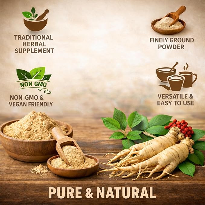 Organic Korean Panax Ginseng Root Extract, 200:1 Powder Root Extract, Maximum Strength, 170 g (6oz), 1 Gram Per Serving, with Active Ginsenosides