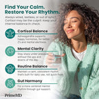 PrimeMD 5-in-1 Cortisol Supplement with Ashwagandha - Herbal Supplements with Shilajit Extract, Magnesium Glycinate, Probiotics (120 ct, Pack of 3)