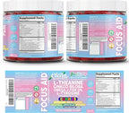 Clean Nutra Kids Focus Gummies with L-Theanine, Ginkgo Biloba, Omega-3 Fish Oil, L-Tyrosine, Vitamin B6, B12 – 60 Count, Clean Label, Non-GMO, Vegan-Friendly SmartyPop Formula for Kids Support