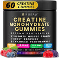 kukaly Creatine Monohydrate Gummies for Men & Women, Creatine Gummies Sugar Free, Mixed Flavored with L-Taurine, BCAA 2:1, B12 B6 for Boost Strength, Focus & Endurance, Vegan, Non-GMO, 60pcs
