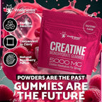 Creatine Gummies 5000mg, 30 Servings Creatine Monohydrate Gummies - Third-Party Tested Creatine for Women, Raspberry Flavor Creatine for Men, Muscle Growth, Strength, and Recovery - Pack of 1