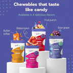 Calcium Citrate Bariatric Calcium Chews with 1000 IU Vitamin D3 - Ideal for Bariatric Patients - BariBurst by Bari Life (Watermelon)