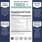 Totaria TUDCA 1000mg Liver Support Supplement with Milk Thistle, NAC, ALA, 80% Silymarin, 15-in-1 Extra Strength Bile Salts, for Liver Cleanse Detox & Repair, Gallbladder, Non-GMO, 120 Capsules