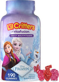 L'il Critters Frozen Daily Kids Multivitamin Gummies Assorted Berry Flavors for Ages 2+ Toddlers and Kids, Disney Multivitamin Gummies with 11 Essential Nutrients, 95-190 Day Supply, 190 ct