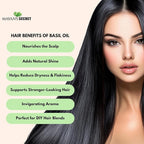 Mayan's Secret - 4oz Pure Carrier and Essential Oils for Skin Care, Hair, Body Moisturizer for Face-Anti Aging Skin Care (Basil Oil, 4oz)