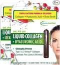Applied Nutrition Liquid Collagen + Hyaluronic Acid - 10 Liquid Tubes, Pack of 2 - Skin & Nail Restoration - Mixed Berry Flavor - 20 Servings