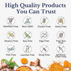 Vitalitown Glucosamine Chondroitin MSM | Collagen, Boswellia, Turmeric, Hyaluronic Acid, Bromelain | Triple Action+ Formula | 12 Ingredients | 90 Tablets, No Shellfish