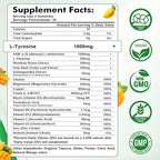 L-Tyrosine Gummies for Adults and Kids - L-Tyrosine Supplement Focus Gummies for Brain, Mood, Energy Support, Vegan & Gluten-Free, Mango Flavor, 120 Count