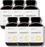 SMARTERNUTRITION Vegan Vitamin D3 5000 IU + Natural Vitamin K2 1100 mcg in Organic Coconut & Olive Oil - D3 K2 Supplement for Immune & Bone Support - 360 Softgels[180 Day Supply]