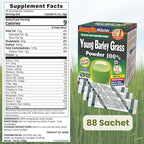 Yamamoto Kanpoh YAMAKAN Young Barley Grass Powder, Pure Green Juice Rich in Minerals, Vitamins & Plant-Based Protein for Women & Men, Barley Grass Juice Powder, from Japan, Non GMO 88 Count
