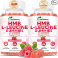 2 Pack HMB and Leucine Gummies, HMB & Leucine Amino Acid for Muscle Growth, Muscle Relief, HMB Supplements for Men & Women, Vegan, Non-GMO, Raspberry Flavor, 120 Count