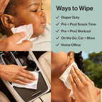 The Honest Company Hypoallergenic Multi-Use Baby Wipes for Sensitive Baby Skin, Balance Blues, 60 Count