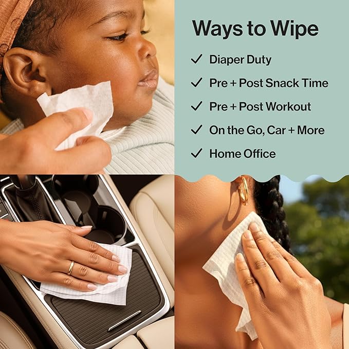 The Honest Company Baby Wipes for Sensitive Skin, Hypoallergenic, Fragrance-Free, Multi-Use, Geo Mood Design, 576 Count (6 Packs of 96)