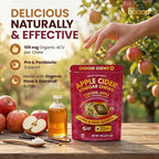 YouChews Apple Cider Vinegar Chews – 500 Mg Organic Apple Cider Vinegar Gummies with Prebiotics & Postbiotics | Gut Balance Support | Low Sugar Apple Cider Gummies | Caramel Flavor | 30 Chews Pack