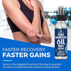 Pure Magnesium Oil Spray 4oz - Topical Magnesium Spray for Sleep & Feet - Extra Strength - USP Grade - 100% Natural and Organic Oil for Muscle Pain & Cramps - Less Sting - Less Itch - Made in USA