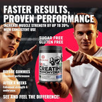 Natures Aid NSF Certified Creatine Gummy 5g - Creatine Monohydrate Gummies – Pre-Workout Energy & Muscle Growth Support for Men & Women | Watermelon Electrolyte Gummies (135 Count)