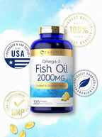 Carlyle Fish Oil Omega 3 Supplements | 2000mg | 320 Softgels | EPA & DHA | 600mg Total Omega-3 | Non-GMO, Gluten Free Pills