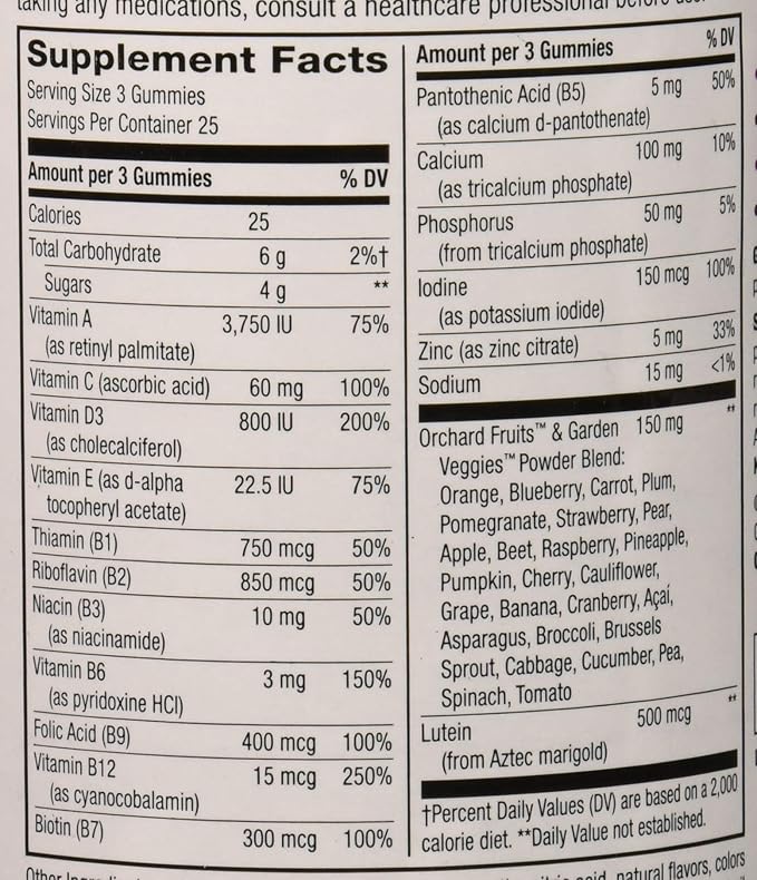Nature's Way Alive! Women's 50+ Premium Gummy Multivitamin Supplement, Supports Heart, Brain & Bones*,B-Vitamins,Vegetarian,Grape&Cherry Flavored Gummy Vitamins,75 Gummies Packaging Vary,(Pack of 2)