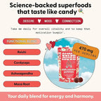 SuperMush Horny Goat Weed Gummies - Horny Goatweed for Men & Women with Cordyceps, Reishi & Maca Root - Maximize Blood Flow, Ignite Feel-Good Vibes & Lasting Energy