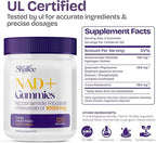 NAD Supplements for Women with Resveratrol, 1000mg Liposomal Nicotinamide Riboside with Quercetin, NMN Supplement Alternative Supports Cellular Energy & Repair, 120 NAD Gummies for Brain Boost