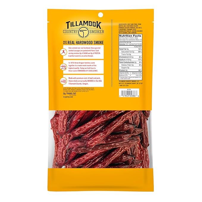 Tillamook Country Smoker Zero Sugar Original Keto Friendly Smoked Sausages, 10 Ounce (Pack of 2)