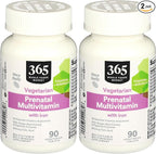 365 by Whole Foods Market, Multi Prenatal One Daily, 90 Tablets (Pack of 2)