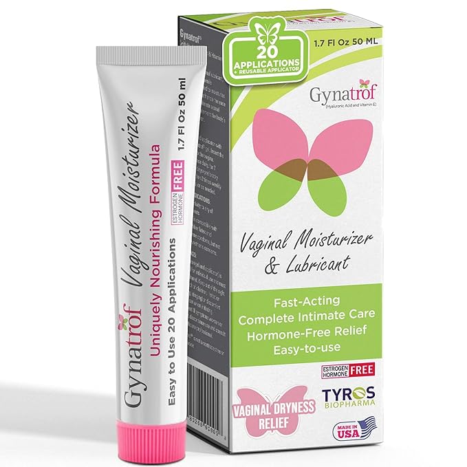 Gynatrof Vaginal Moisturizer, Long-Lasting for Vaginal Dryness & Irritation, Hormone-Free Hyaluronic Acid & Vitamin E Feminine Care, Daily Hydration For Intimate Feminine Care, 1.7 fl oz