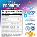 Probiotic Gummies - 6 Premium Probiotic Strains - Daily Gut Health Pro Biotic Gummy Supplement for Women, Men & Teens, Natural Digestive Health Support, “Good” Gut & Immune Support - 60 Gummies