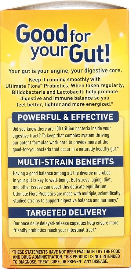 Renew Life Extra Care Digestive Probiotic Capsules, 50 Billion CFU Guaranteed, Daily Supplement Supports Immune, Digestive, Respiratory Health(1), L. Rhamnosus GG, Dairy, Soy and Gluten-Free, 30 Count