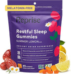 Melatonin Free Natural Sleep Aid Gummies for Adults | NO Melatonin | Herbal Jujube & Chamomile, Lemon Balm - Deep Sleep Supplement & Relaxation for zzz, 45 per Pack (45 Vegan Gummies (1 Pack))