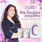 Fivona Yoni Steam Kit 3-in-1 Complete Set of Over the Toilet Foldable Steamer Seat with 1 Pack of Blue Moon and 1 Pack of Sunrise Yoni Steaming Herbs
