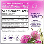 Menopause Supplements for Women - Complete Hot Flash Night Sweats & Menopause Relief Pills, Probiotics with Dong Quai & Black Cohosh for Vaginal, Digestive Support - 60 Capsules