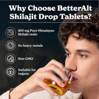 Better Alt Shilajit Dry Drops | Himalayan Superfood | Lab-Tested for Purity | Helps Improve Energy, Stamina | 1-Month Dietary Supplement