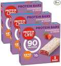 Protein One 90 Calorie Protein Bars, Strawberries and Cream, Keto Friendly, 4.8 oz, 5 Count (Pack of 3)