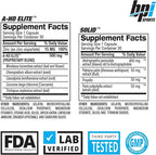 BPI Sports A-HD Elite/Solid Testosterone Booster for Men - Testosterone Supplement for Muscle, Strength, Libido & Performance Support - Promotes Natural Fat Loss – 30 Servings – 550mg