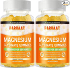 Magnesium Glycinate Gummies 1000mg - Sugar Free Magnesium Potassium Supplement with Vitamin D, B6, CoQ10 for Calm Mood & Sleep Support - 120 Orange Gummies 2 Pac