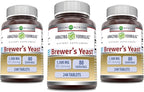Amazing Formulas Brewers Yeast 1500mg Per Serving Tablets Supplement | Non-GMO | Gluten Free | Made in USA (240 | 3 Pack)