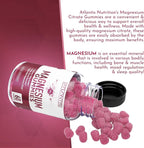 Atlantis Nutrition Magnesium Citrate Gummies – Magnesium Gummies – 90mg Magnesium (from 770mg Magnesium Citrate) | Supports Muscle Recovery, Eases Cramps, Promotes Calmness & Better Sleep | 60 Gummies