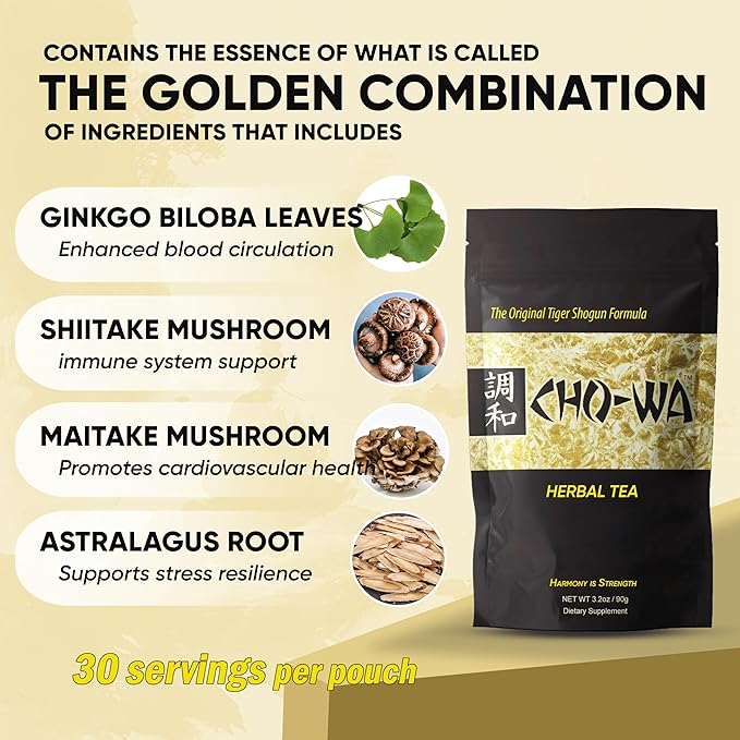 Harmony is Strength CHO-WA Herbal Tea Original Tiger Shogun Formula Dietary Supplement Chowa