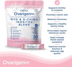 CalmCo Ovarigen Plus Myo-Inositol & D-Chiro Inositol Supplement for Women – 40:1 Powder with Folic Acid, Ashwagandha & Vitamin D3, Fertility Supplements for PCOS, Ovarian Support (30 Sachets)