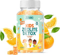 Zeolite Detox Gummies for Kids - Cleanse Out Toxins - Micronized Zeolite Chewable Body Support Supplement with Chlorella Vitamin D3 B12 C - Orange Flavor Vegan Non-GMO Gluten-Free