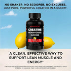 Vitamatic Creatine Gummies 5000mg per Serving Natural Lemon Flavor – 150 Gummies – Creatine Monohydrate for Muscle Strength, Energy & Recovery – Non-GMO, Gluten-Free