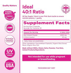 Pink Stork Myo-Inositol & D-Chiro Inositol Supplement - Hormonal Balance for Women - Ovarian Support - 40:1 Ratio - Fertility Supplements for Women - 180 Capsules, 2 Month Supply