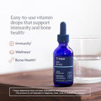 Trace Minerals | Liquid Ionic Vitamin D3 + K2 | 125 mcg (5,000 IU) D3, 100 mcg K2 | Concentrated Dietary Supplement | 2 fl oz. 296 Servings