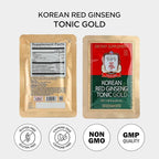 JungKwanJang Korean Red Ginseng Tonic Gold - Herbal Energy Drink with 6 Botanical Extracts - Daily Immune & Vitality Support - Vegan, Non-GMO, No Caffeine Liquid Supplements (30 Packs, 1.35 fl oz)