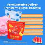 Day One Electrogummies Variety Pack - Fruit Punch, Blue Raspberry & Watermelon Electrolyte Gummies for Runner, Athlete - Hydration Gummies with Electrolytes - Alternative to Powders, Tablets 180 Count