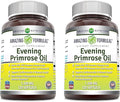 Amazing Formulas Evening Primrose Oil 1300mg, 10% GLA, Softgels Supplement | Hexane Free Cold Pressed Oil | Non-GMO | Gluten Free (120 Count | 2 Pack)
